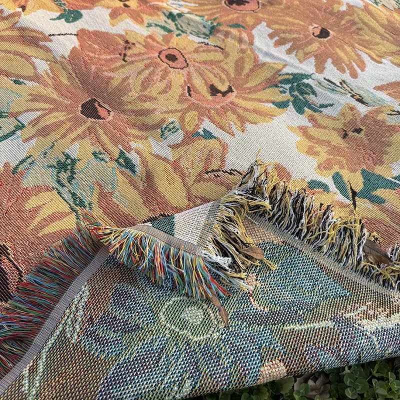 Leichte Blumenmuster Picknickdecke 180x230cm - Wasserdicht Sandfrei für Outdoor-Aktivitäten