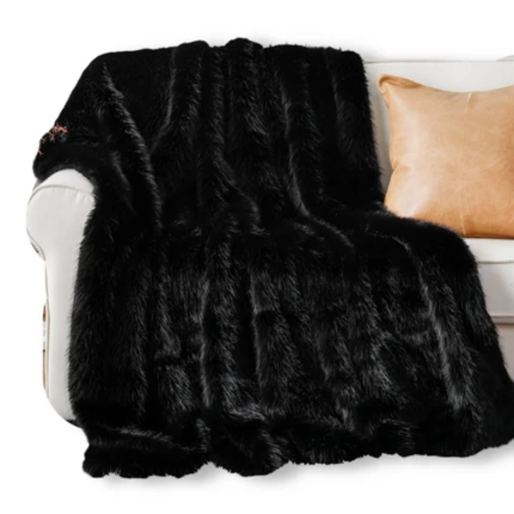 Flauschige Webpelz Kuscheldecke 127x152 & 150x200 cm - Elegante Wohndecke für gemütliche Stunden