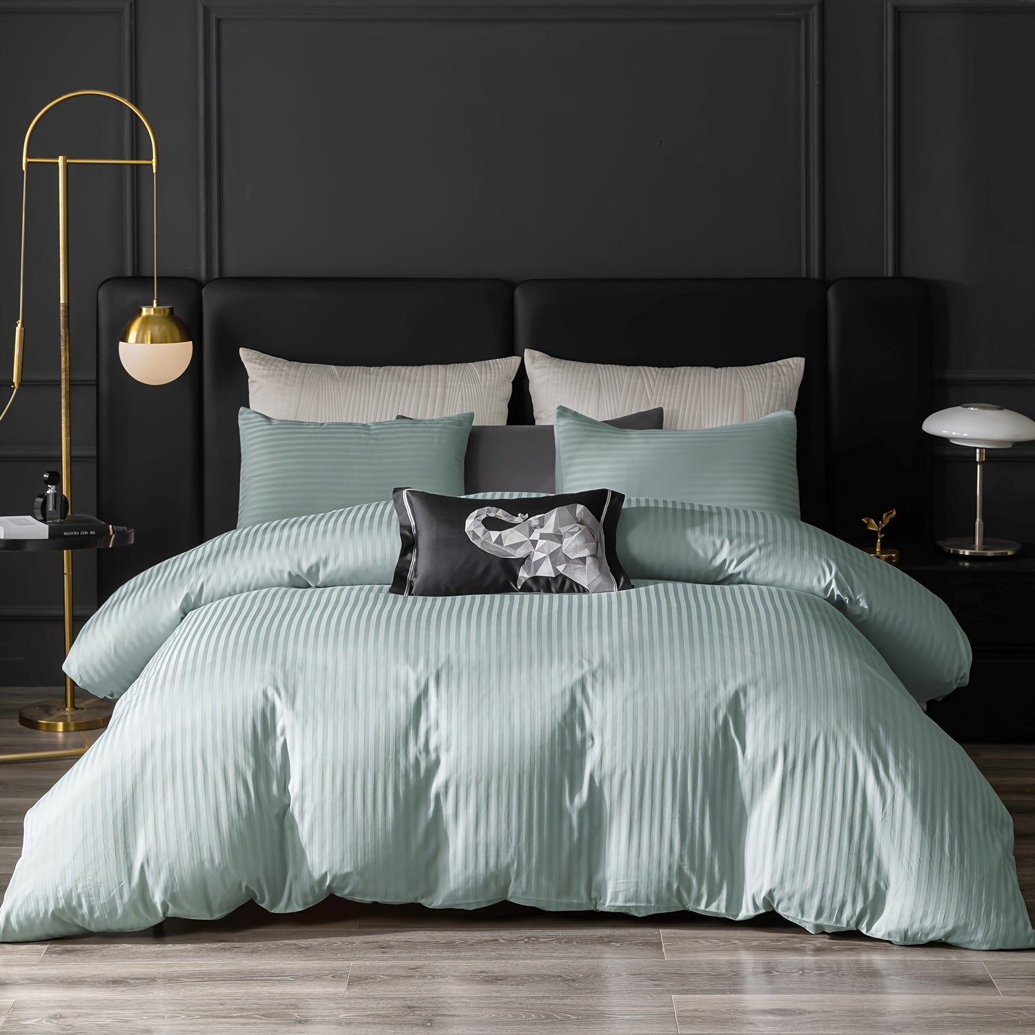 Satin Bettbezug 100% 300T – Weicher Atmungsaktiver Deckenbezug mit Streifenmuster für Schlafzimmer