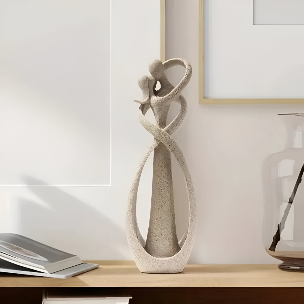 Abstrakte Kuss Paar Dekor Figuren - Moderne Harzskulptur für Schreibtisch, Regal und Bücherregal