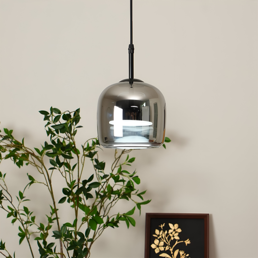 Acro Pendelleuchte - Schwarzes Grau Droplight - Indoor Glas Hängelampe