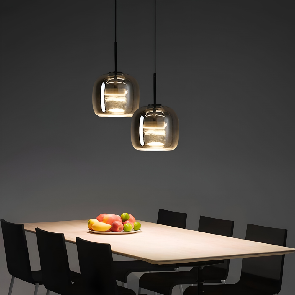 Acro Pendelleuchte - Schwarzes Grau Droplight - Indoor Glas Hängelampe