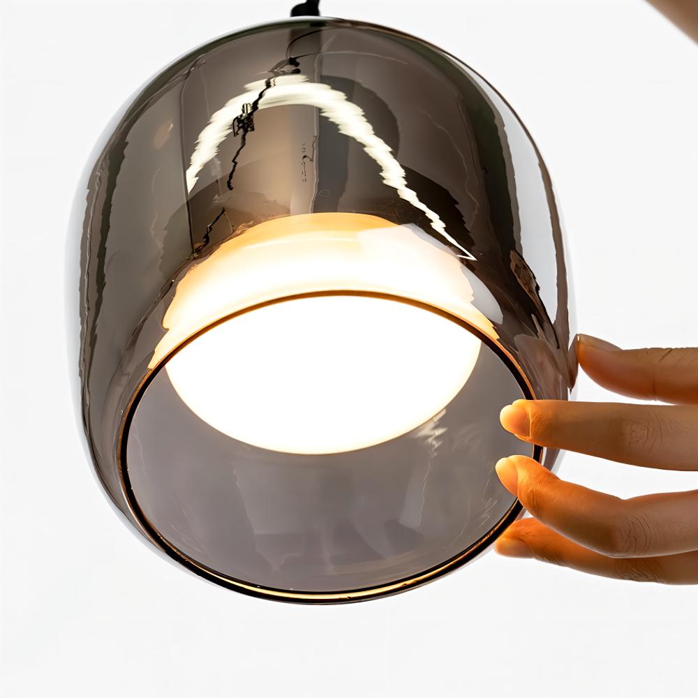 Acro Pendelleuchte - Schwarzes Grau Droplight - Indoor Glas Hängelampe