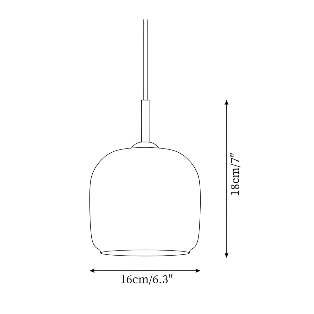 Acro Pendelleuchte - Schwarzes Grau Droplight - Indoor Glas Hängelampe
