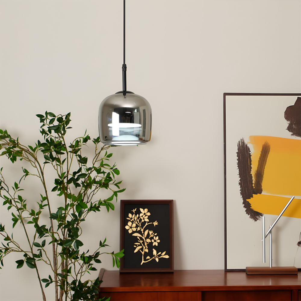Acro Pendelleuchte - Schwarzes Grau Droplight - Indoor Glas Hängelampe
