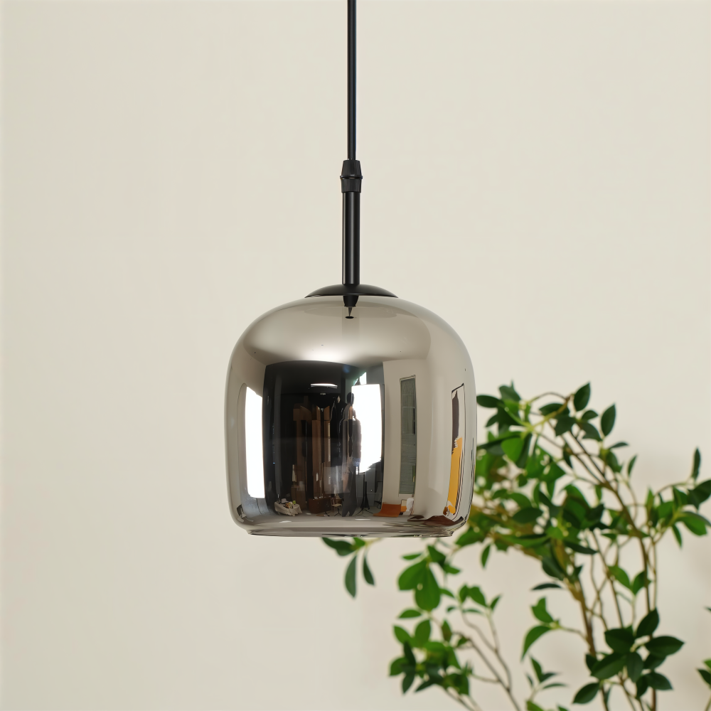 Acro Pendelleuchte - Schwarzes Grau Droplight - Indoor Glas Hängelampe