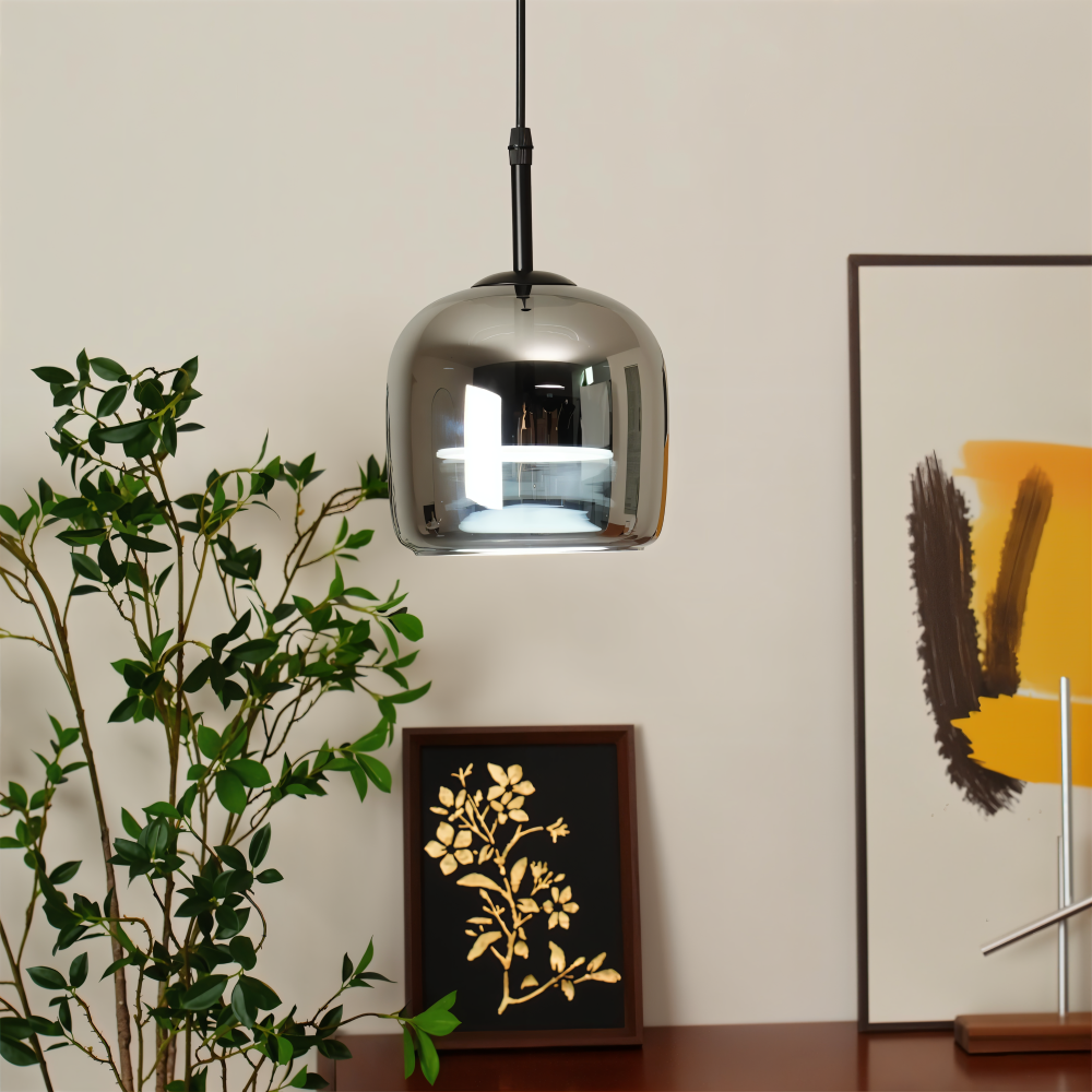 Acro Pendelleuchte - Schwarzes Grau Droplight - Indoor Glas Hängelampe