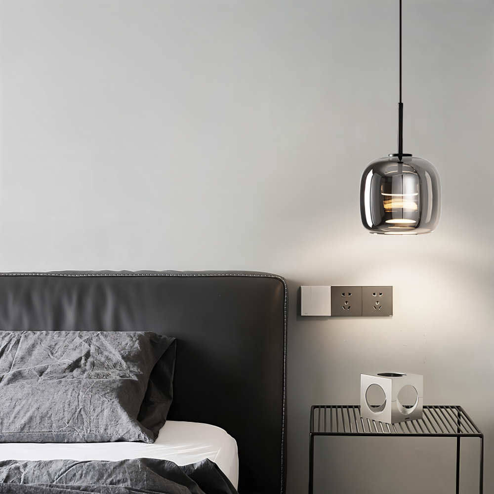 Acro Pendelleuchte - Schwarzes Grau Droplight - Indoor Glas Hängelampe
