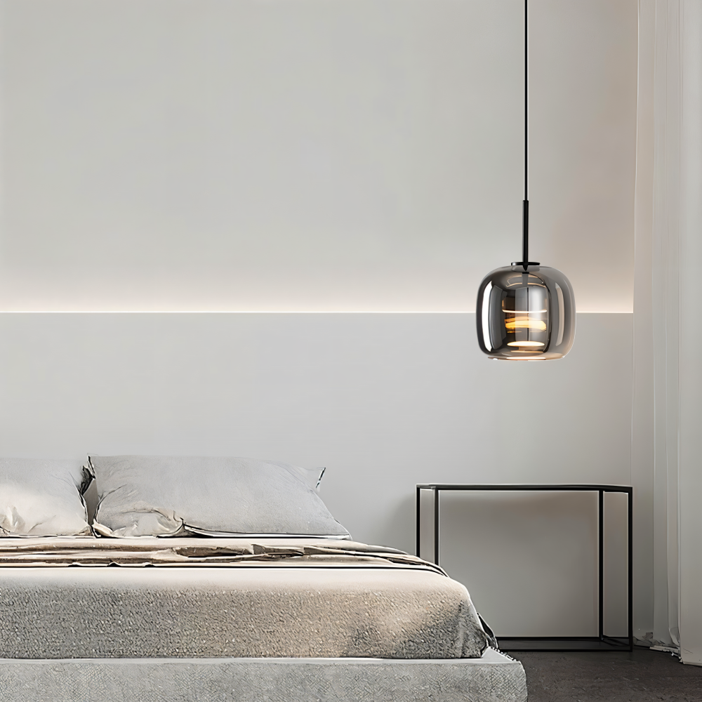 Acro Pendelleuchte - Schwarzes Grau Droplight - Indoor Glas Hängelampe