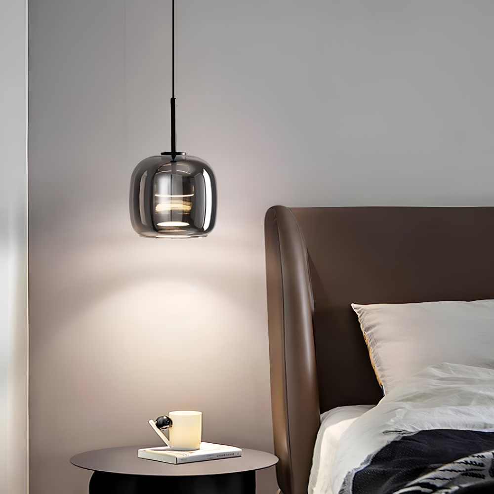Acro Pendelleuchte - Schwarzes Grau Droplight - Indoor Glas Hängelampe