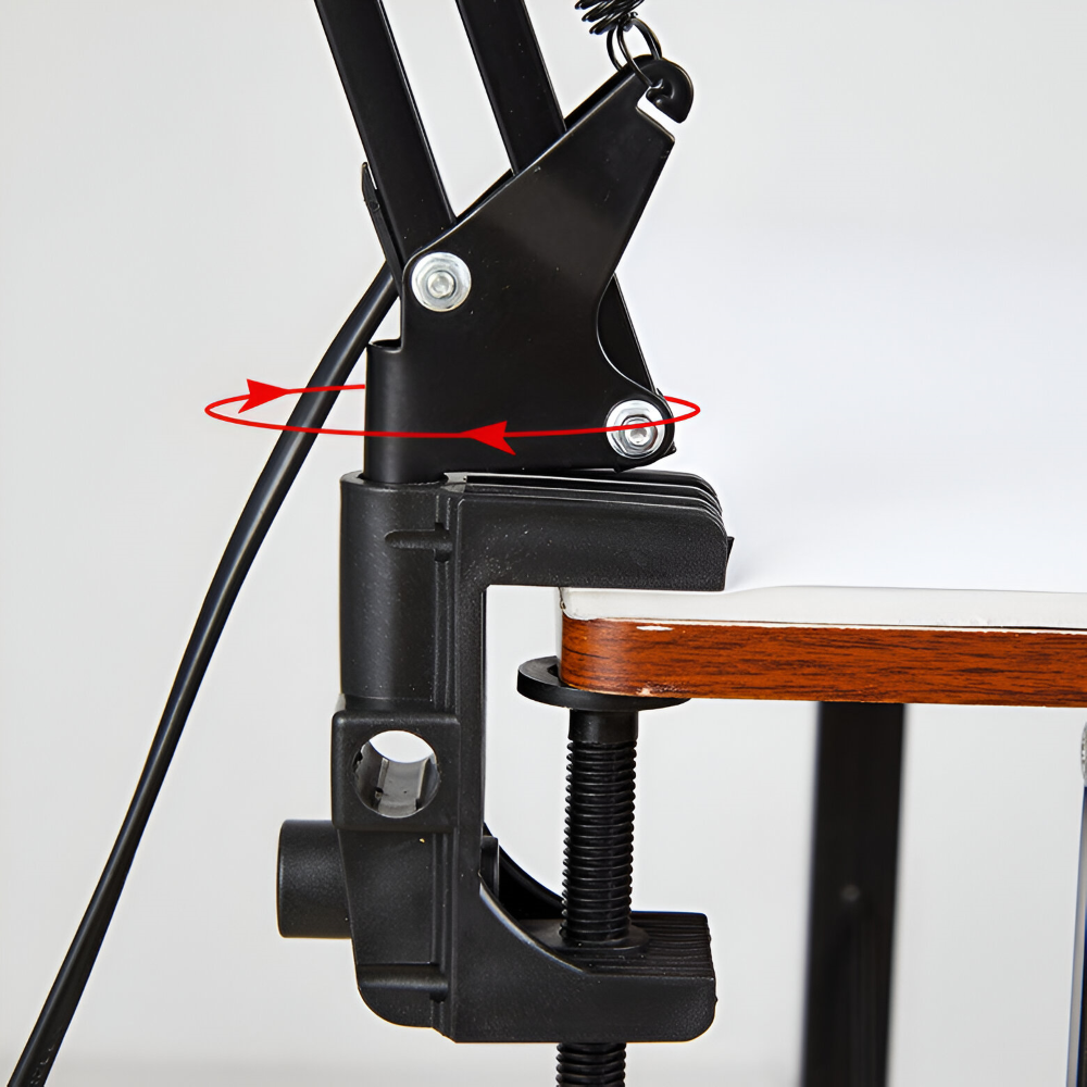 Verstellbare Clip-On Schreibtischlampe mit Langem Arm für den Einsatz zu Hause und im Büro