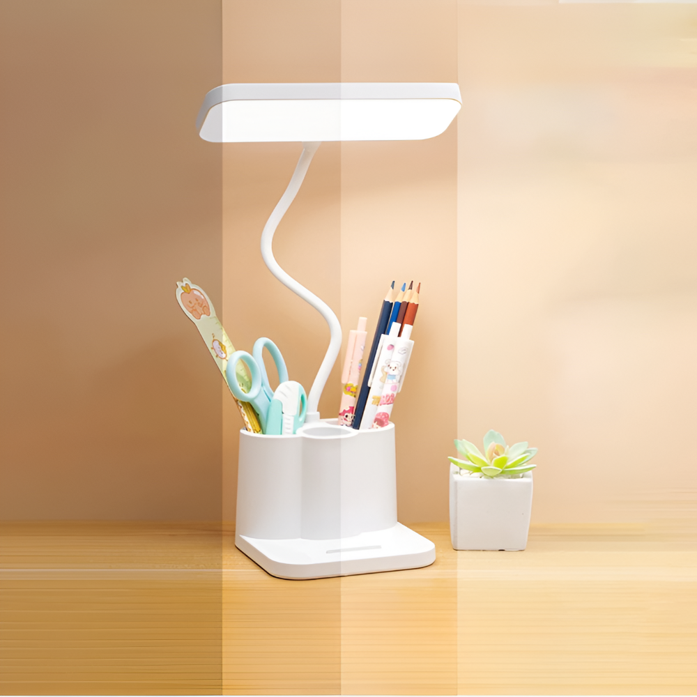 Verstellbare USB LED Schreibtischlampe - Augenschonendes Nachtlicht zum Lesen, Lernen und für das Schlafzimmer