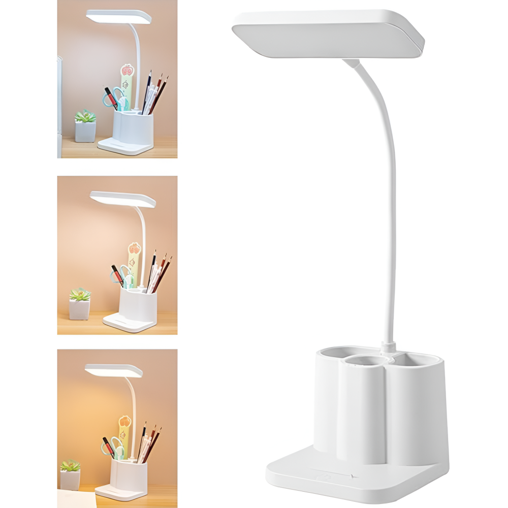 Verstellbare USB LED Schreibtischlampe - Augenschonendes Nachtlicht zum Lesen, Lernen und für das Schlafzimmer