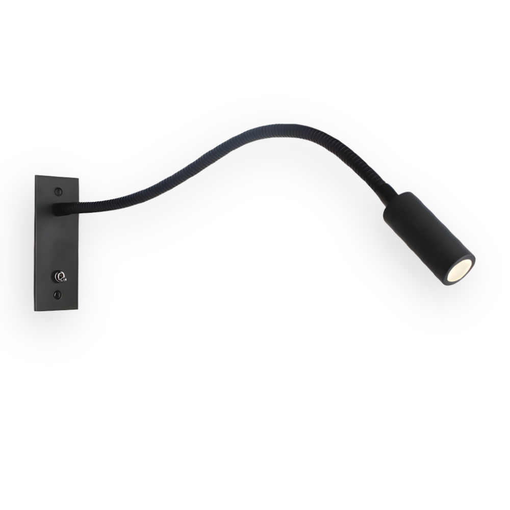 Verstellbare Wandleuchte mit Gebogenem Arm und Flexiblem Hals