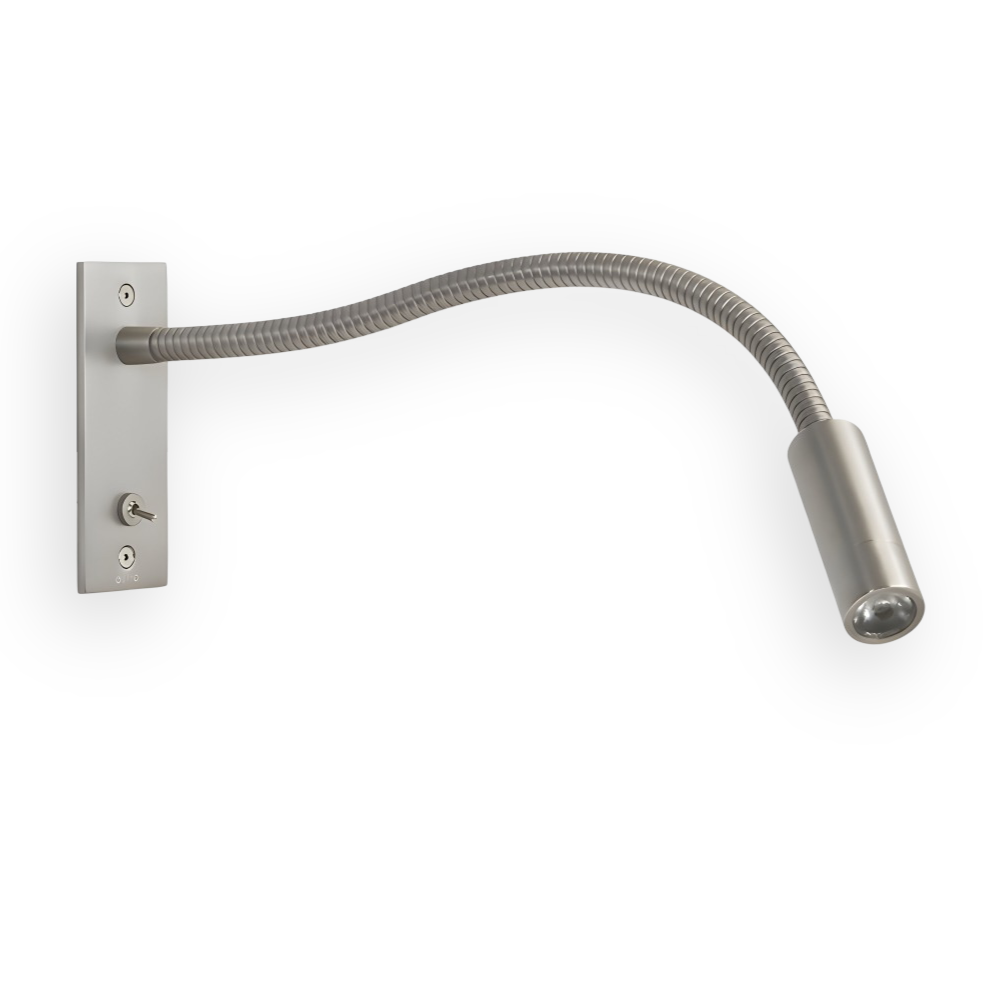 Verstellbare Wandleuchte mit Gebogenem Arm und Flexiblem Hals