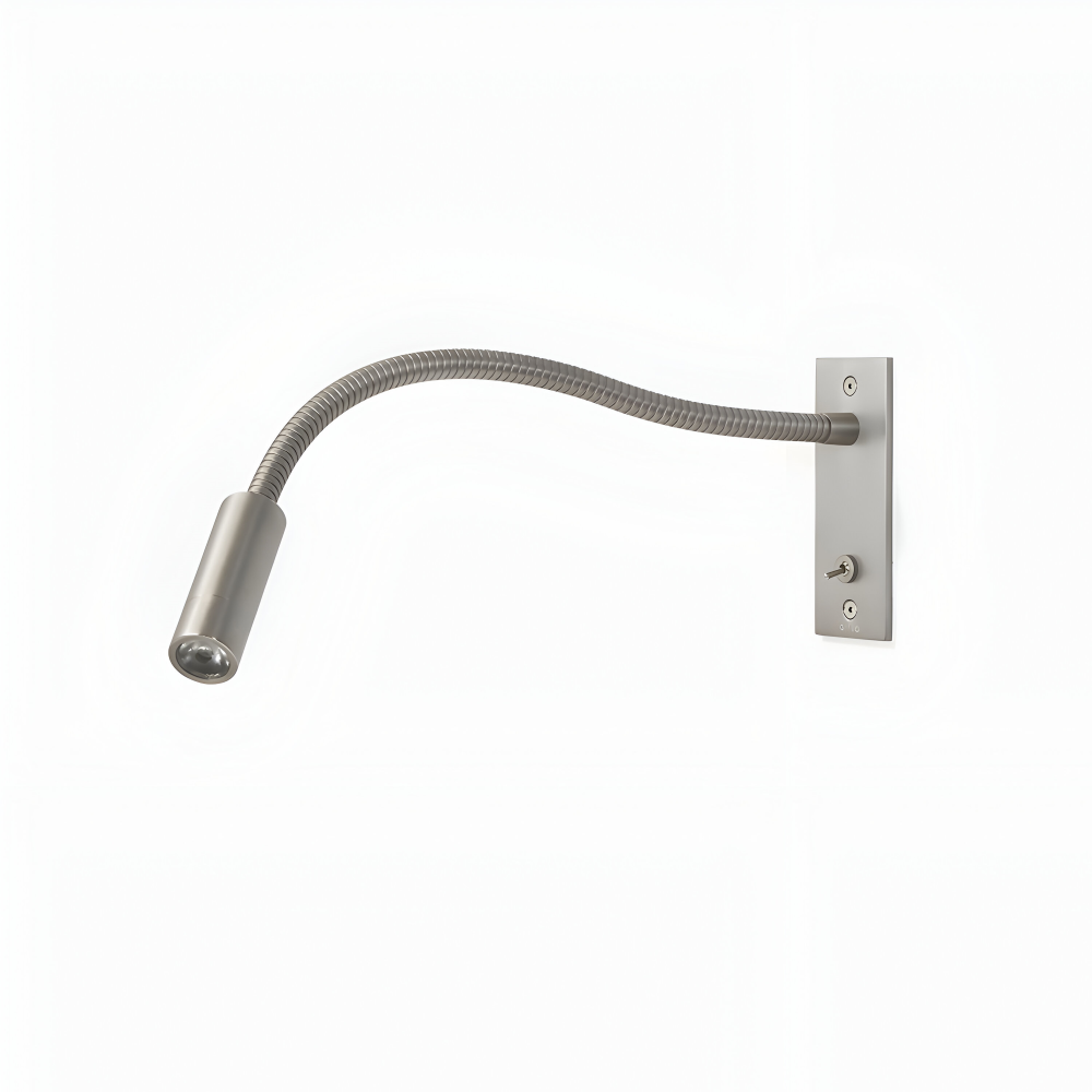 Verstellbare Wandleuchte mit Gebogenem Arm und Flexiblem Hals