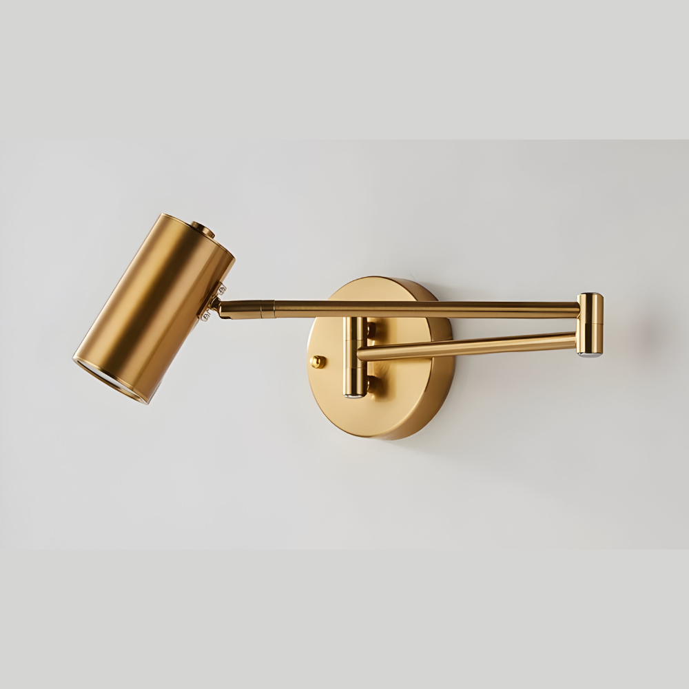 Adjustible Arm Wandleuchte - Flexible Gold & Schwarz Wandlampe - Wandlampen Design für Schlafzimmer