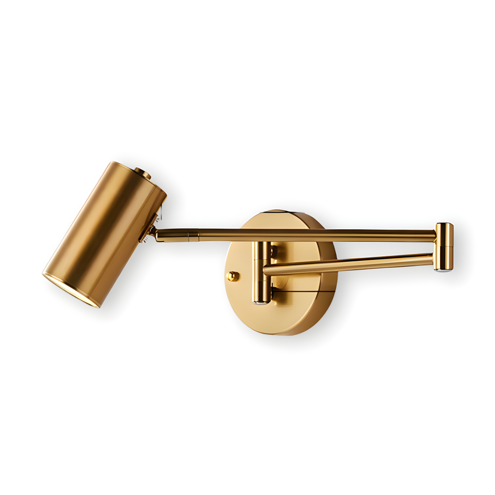 Adjustible Arm Wandleuchte - Flexible Gold & Schwarz Wandlampe - Wandlampen Design für Schlafzimmer
