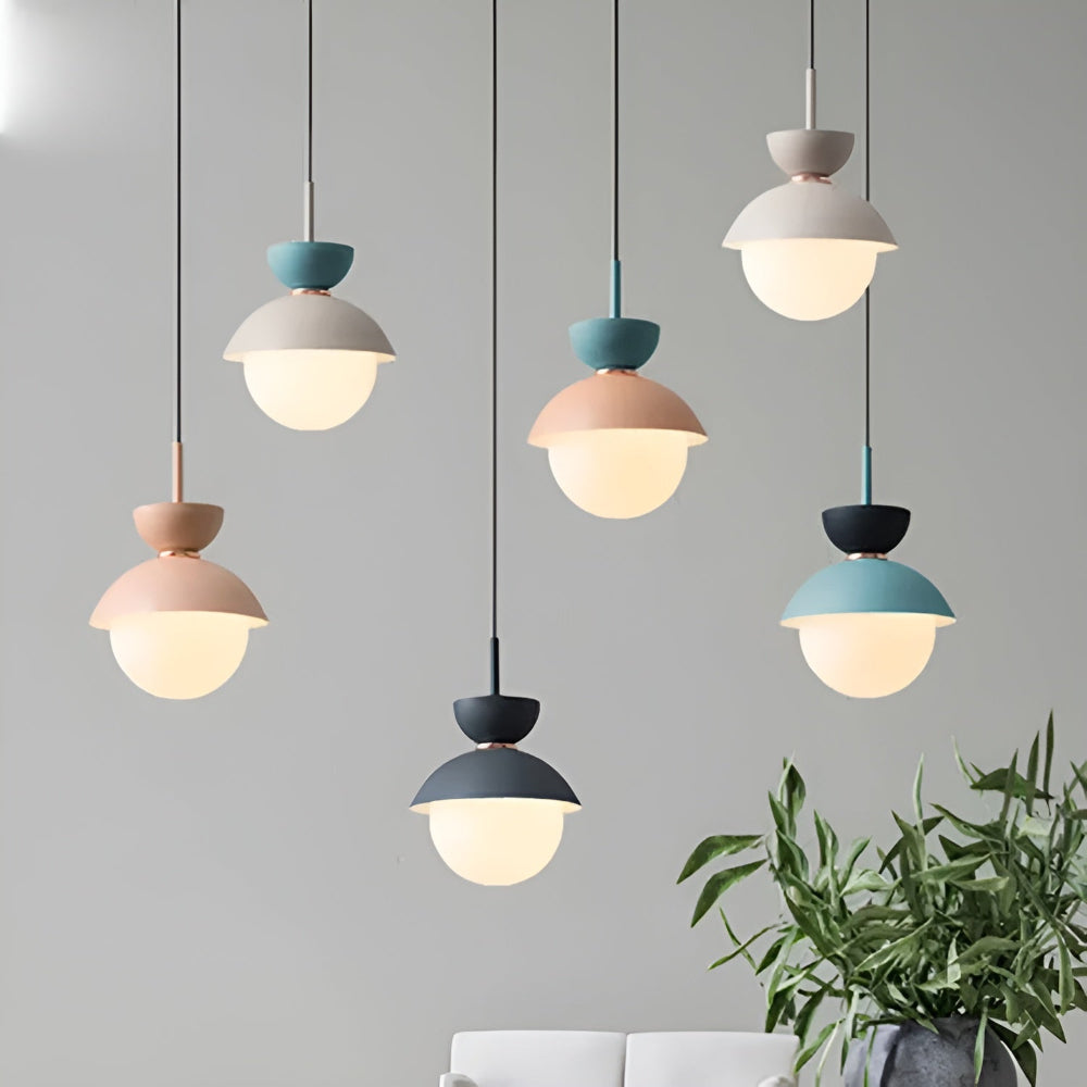 AluGlobe - Moderne Aluminium Makaron Deckenleuchte