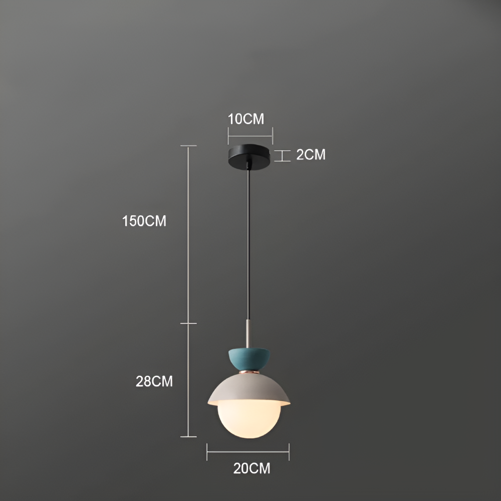 AluGlobe - Moderne Aluminium Makaron Deckenleuchte