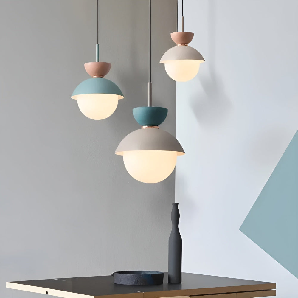 AluGlobe - Moderne Aluminium Makaron Deckenleuchte
