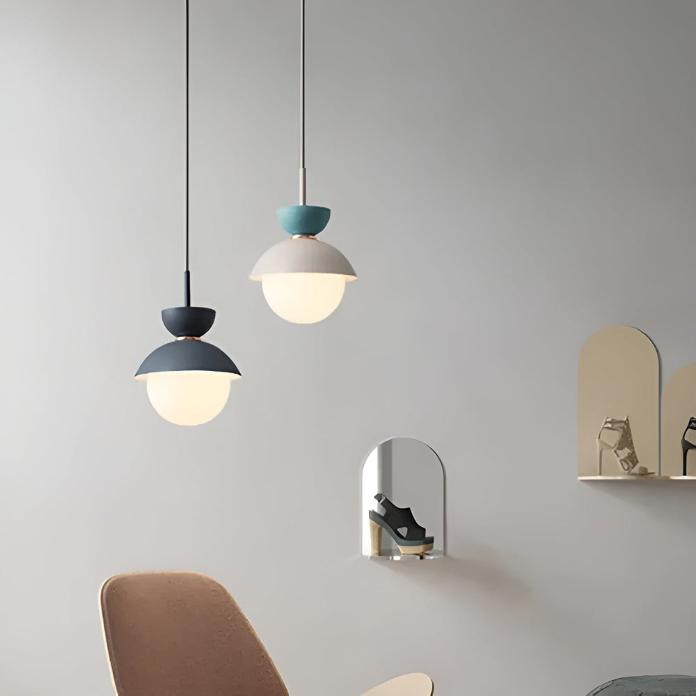 AluGlobe - Moderne Aluminium Makaron Deckenleuchte