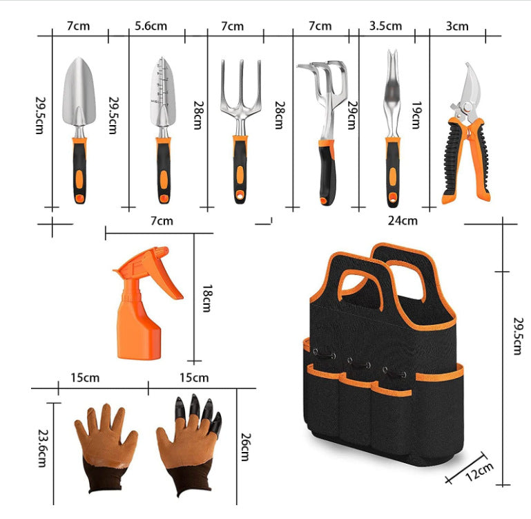 Alu Gartenwerkzeug Set für Gartenliebhaber | Ergonomisch, Multifunktional, 11-teilig 1