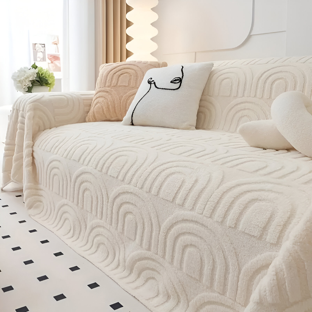 ArchPlush Sofabezug - Mehrzweck Jacquard Couchbezug für Alle Sofatypen