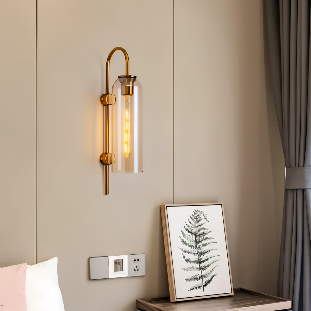 Archy Wandleuchte - Blaue & Weiße Glasröhre Wandleuchte - Nordisches Wandleuchten Design - Dekor Wandleuchten LED