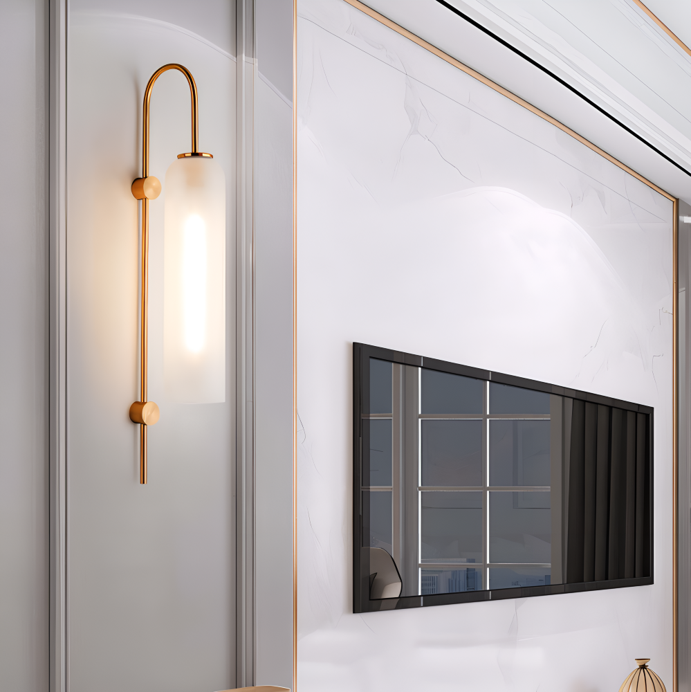 Archy Wandleuchte - Blaue & Weiße Glasröhre Wandleuchte - Nordisches Wandleuchten Design - Dekor Wandleuchten LED