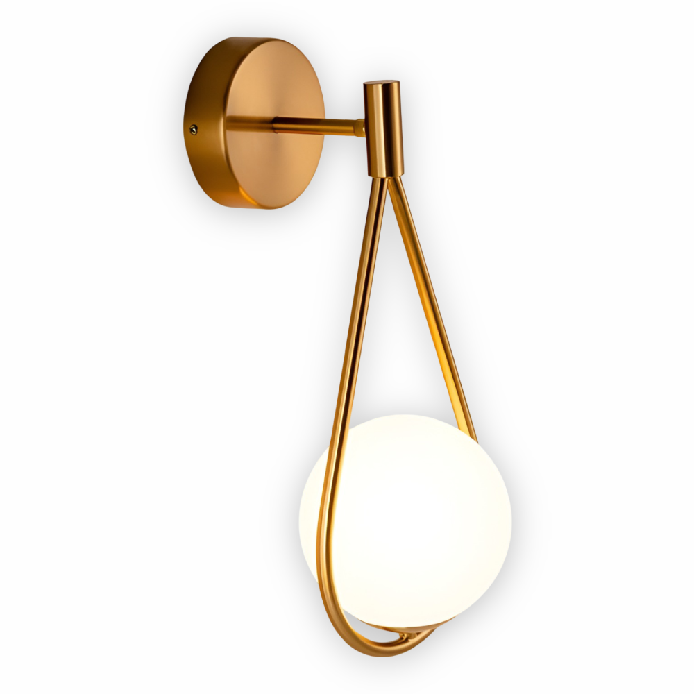 ArtLoop Wandleuchte - Teardrop Frosted Glass Wandlampe - Sphere Wandlampe Design - Artistic Wandleuchten LED