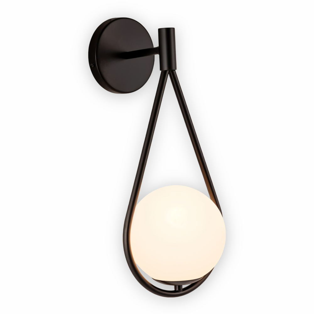 ArtLoop Wandleuchte - Teardrop Frosted Glass Wandlampe - Sphere Wandlampe Design - Artistic Wandleuchten LED