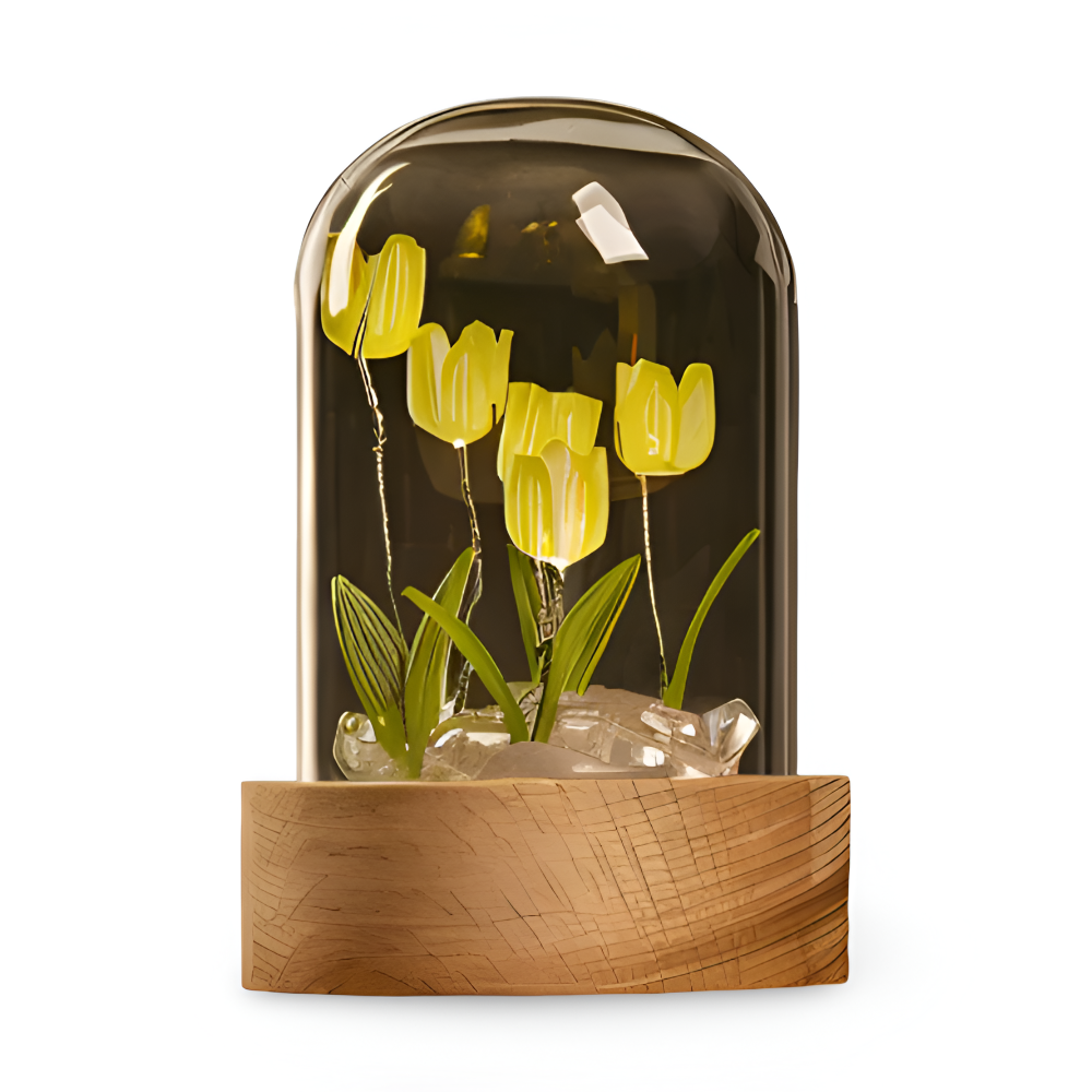 ArtifiTulip Tischlampe - Charmantes DIY LED Blumen Nachtlicht