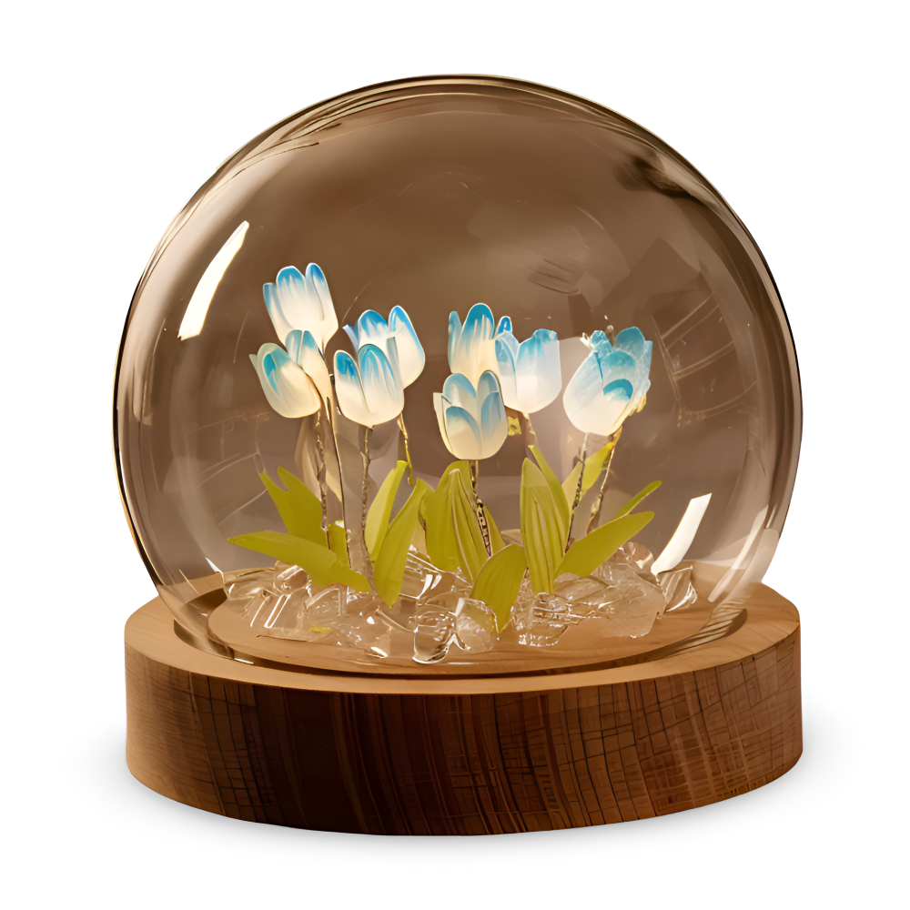 ArtifiTulip Tischlampe - Charmantes DIY LED Blumen Nachtlicht