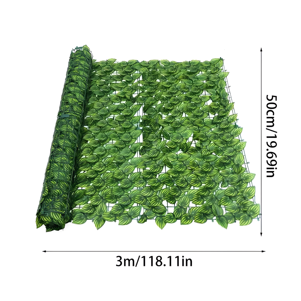 Künstlicher Grüner Sichtschutzzaun - 1M/3M Dekorative Blätter für Garten & Balkon