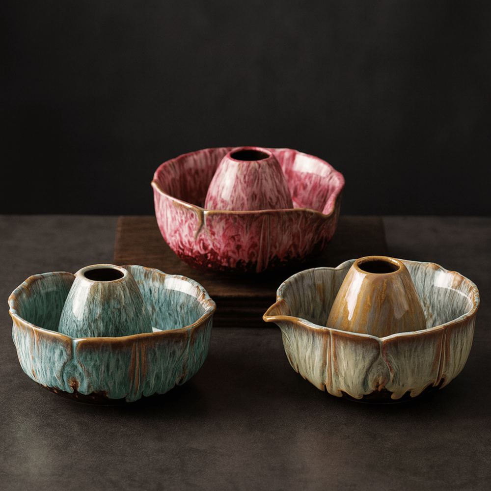 Artisan Matcha Set 8-teilig – Handgefertigte Keramik Schale (550ml), Bambusbesen & Sieb – Japanische Teezeremonie Geschenkset