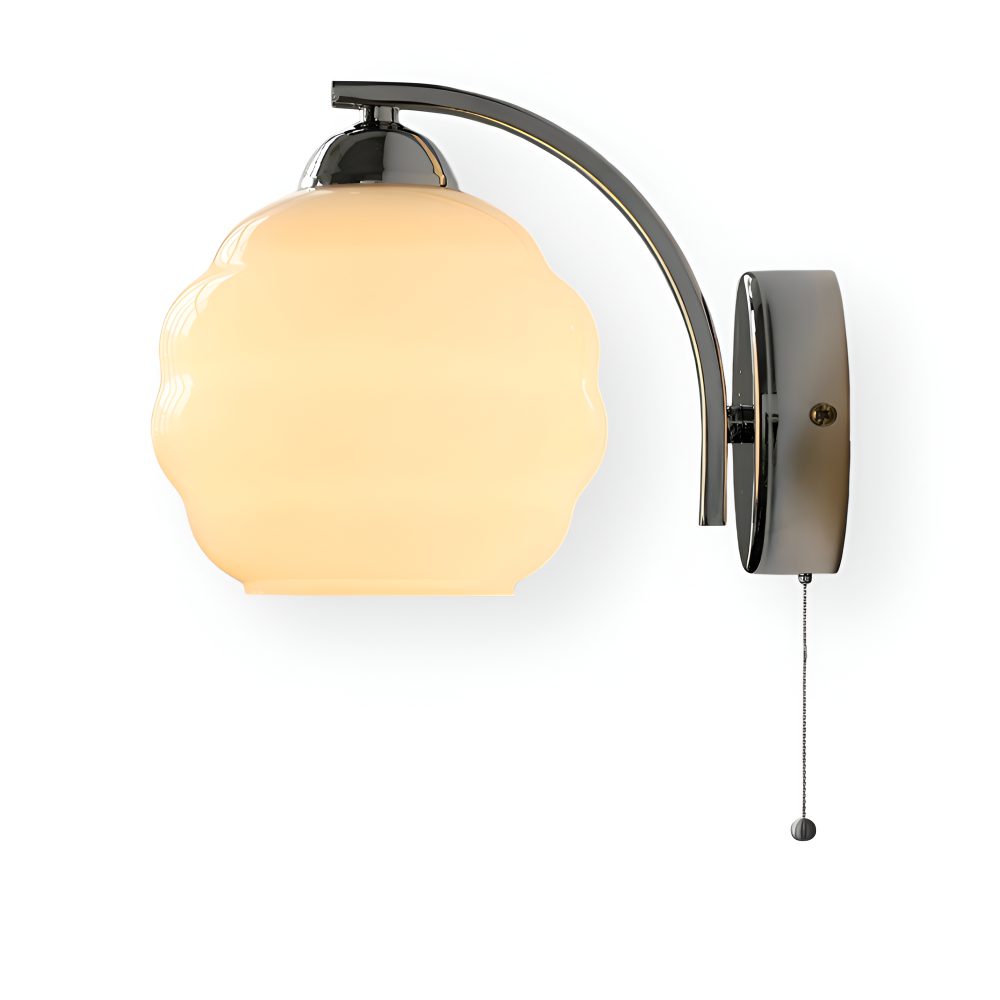 Künstlerische Milchweiße Wandleuchte für stilvolle Wohnbeleuchtung