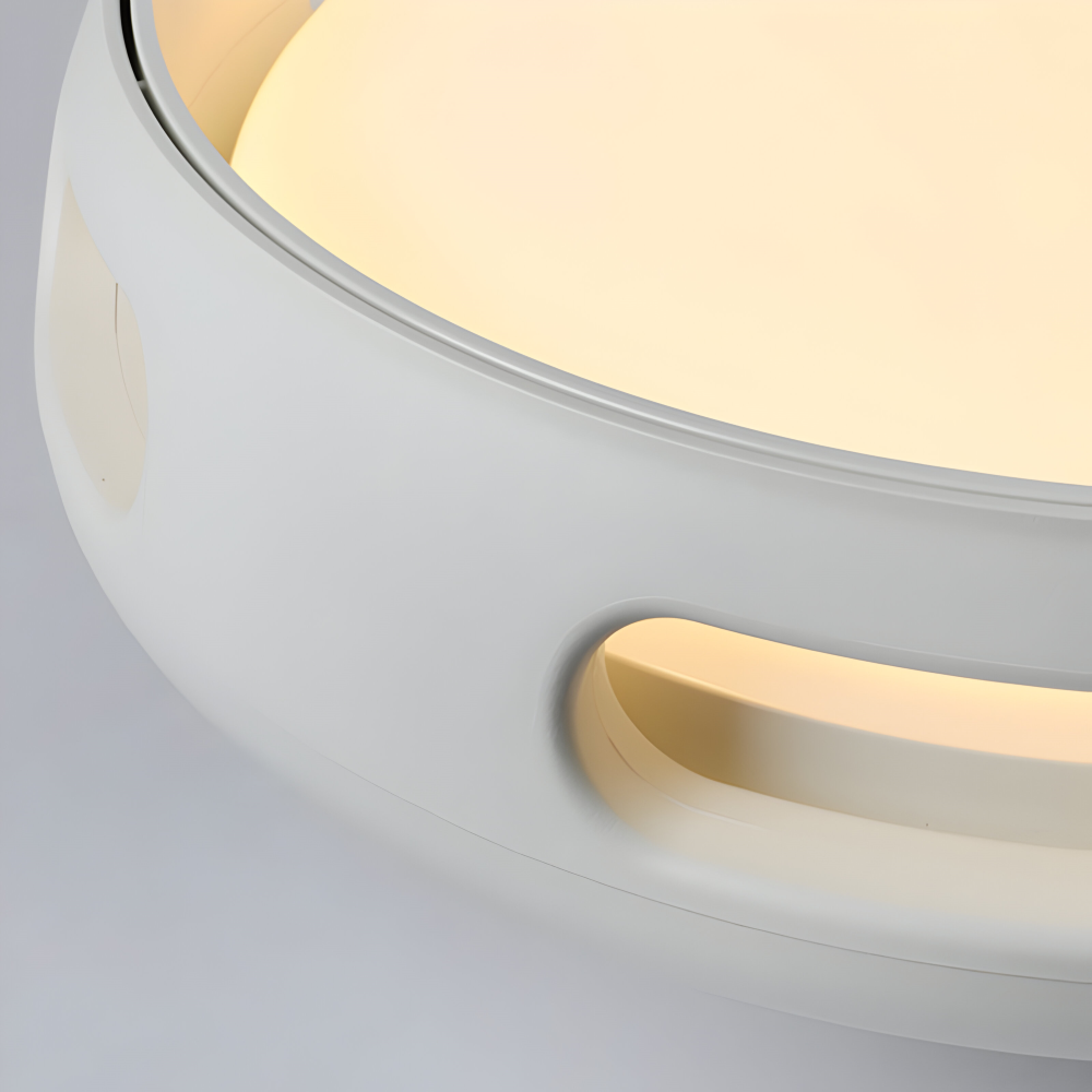 Künstlerische Runde Bladeless Acryl LED Deckenventilator Lichtanlage - Nordic Style Deckenlicht, Semi-Flush Mount Design