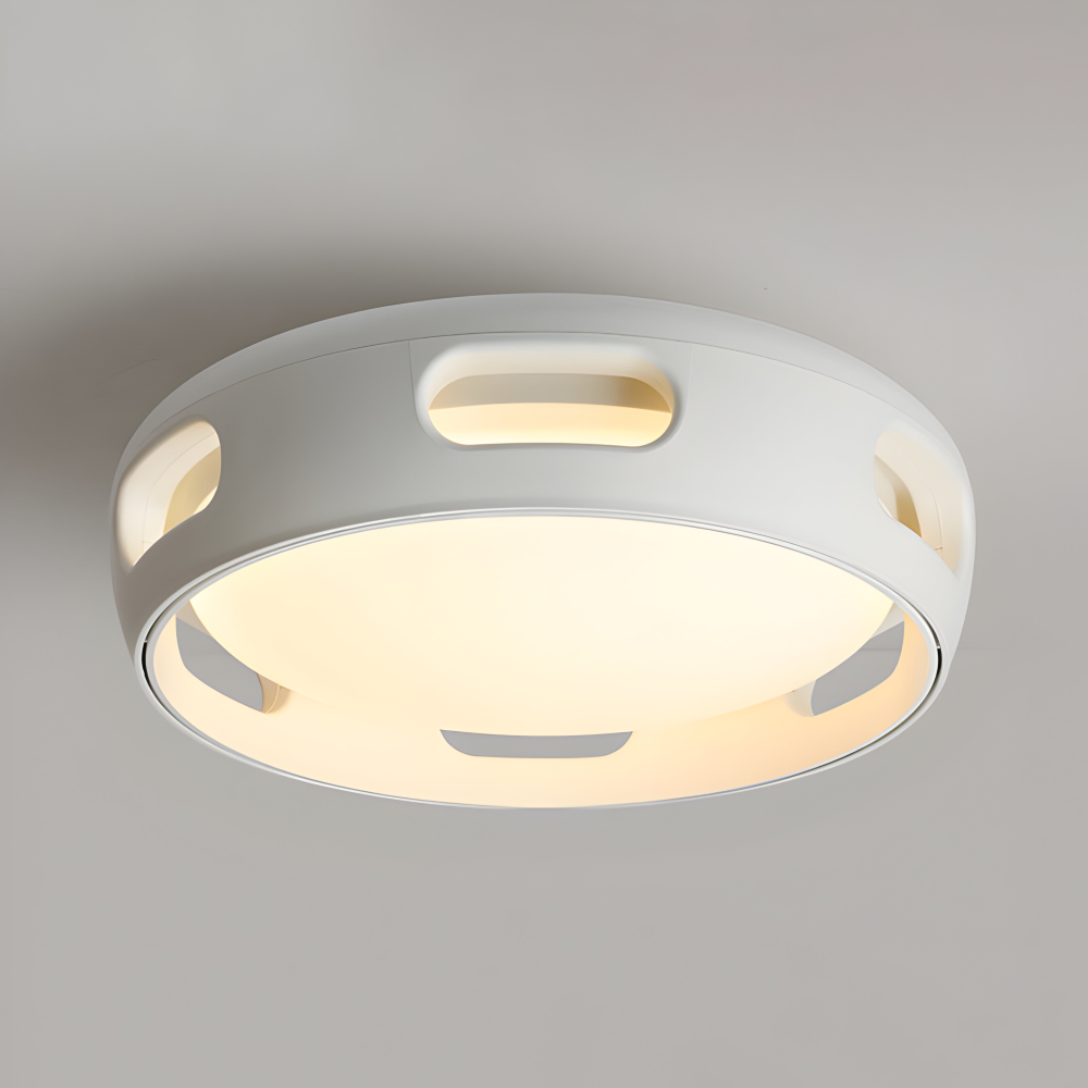 Künstlerische Runde Bladeless Acryl LED Deckenventilator Lichtanlage - Nordic Style Deckenlicht, Semi-Flush Mount Design