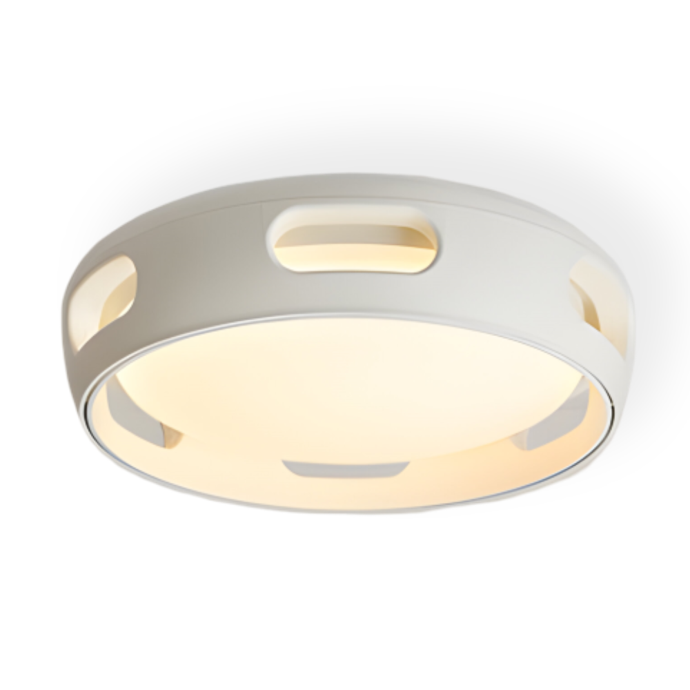 Künstlerische Runde Bladeless Acryl LED Deckenventilator Lichtanlage - Nordic Style Deckenlicht, Semi-Flush Mount Design