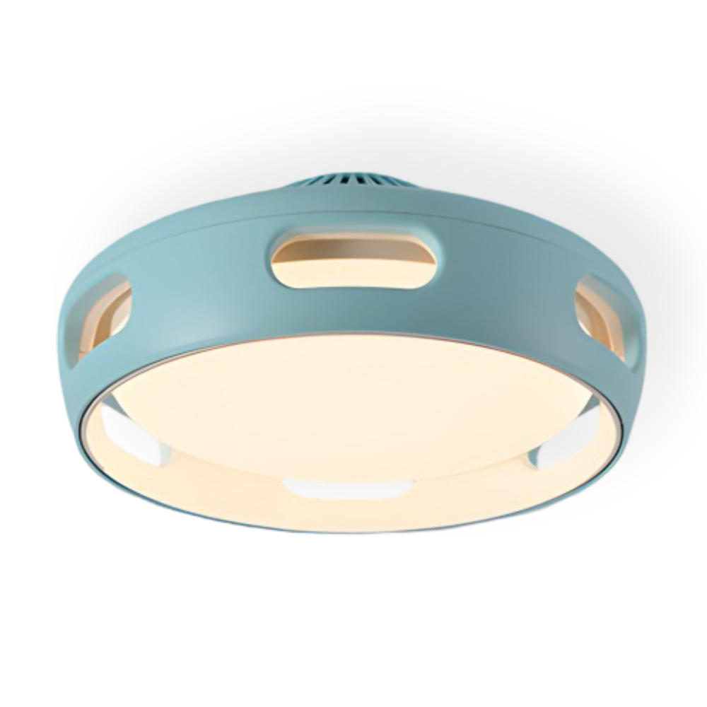 Künstlerische Runde Bladeless Acryl LED Deckenventilator Lichtanlage - Nordic Style Deckenlicht, Semi-Flush Mount Design