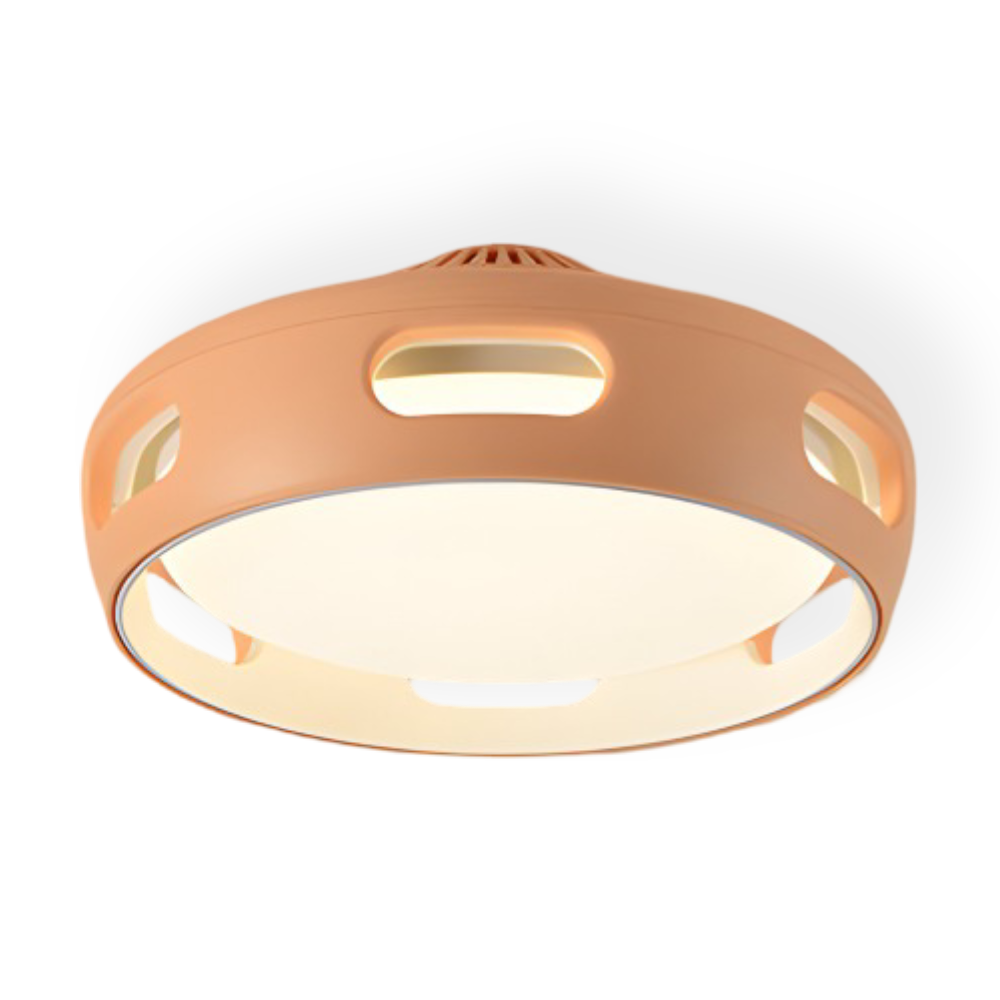 Künstlerische Runde Bladeless Acryl LED Deckenventilator Lichtanlage - Nordic Style Deckenlicht, Semi-Flush Mount Design