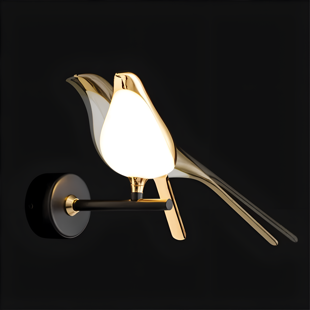 Aves Glow - Goldener Vogel Drehbare Wandleuchte - Dekorative Wandleuchte LED