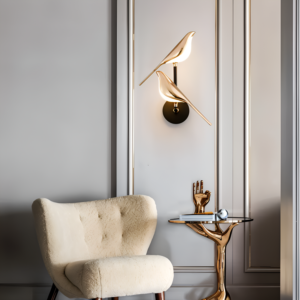 Aves Glow - Goldener Vogel Drehbare Wandleuchte - Dekorative Wandleuchte LED