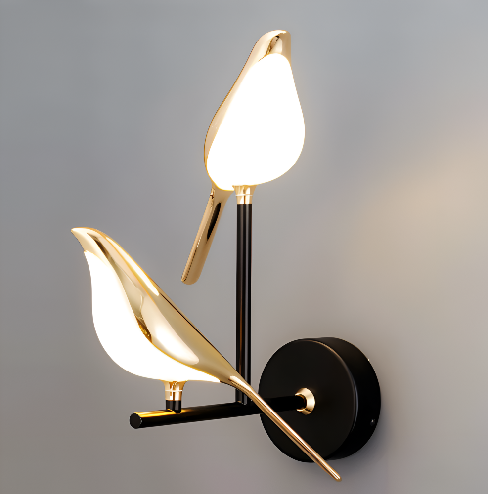 Aves Glow - Goldener Vogel Drehbare Wandleuchte - Dekorative Wandleuchte LED