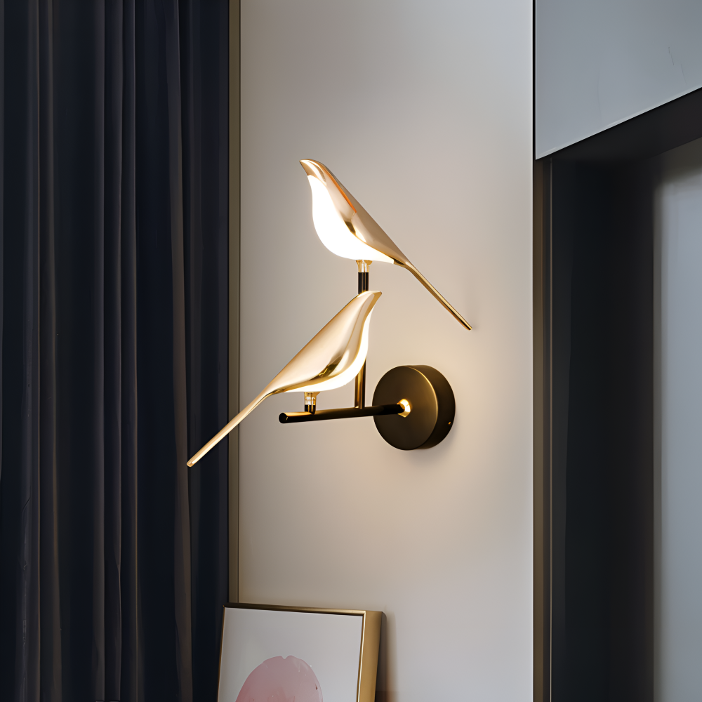 Aves Glow - Goldener Vogel Drehbare Wandleuchte - Dekorative Wandleuchte LED