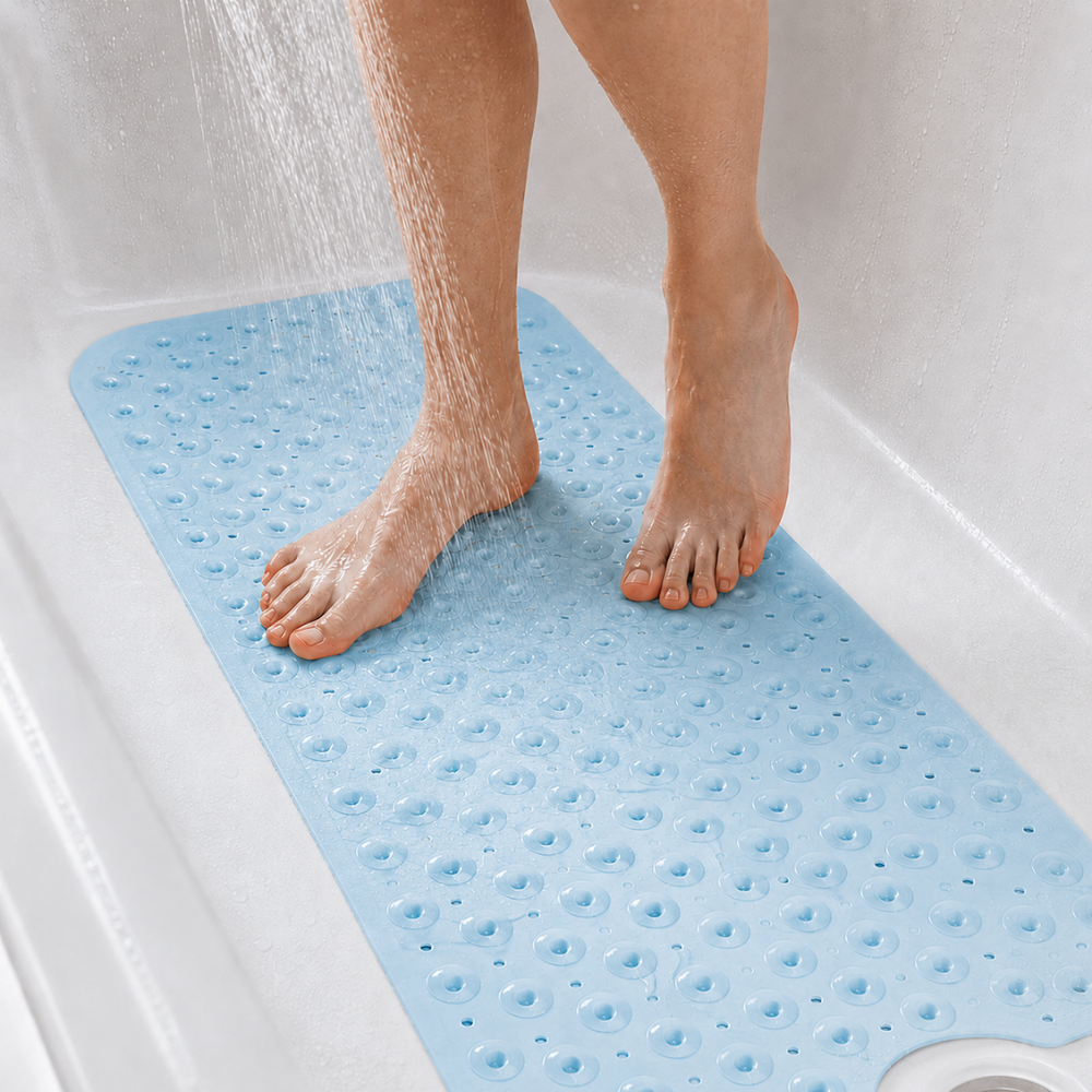 Badewannenmatte Rutschfest – Anti-Rutsch Badematte mit Saugnäpfen für Badewanne & Dusche