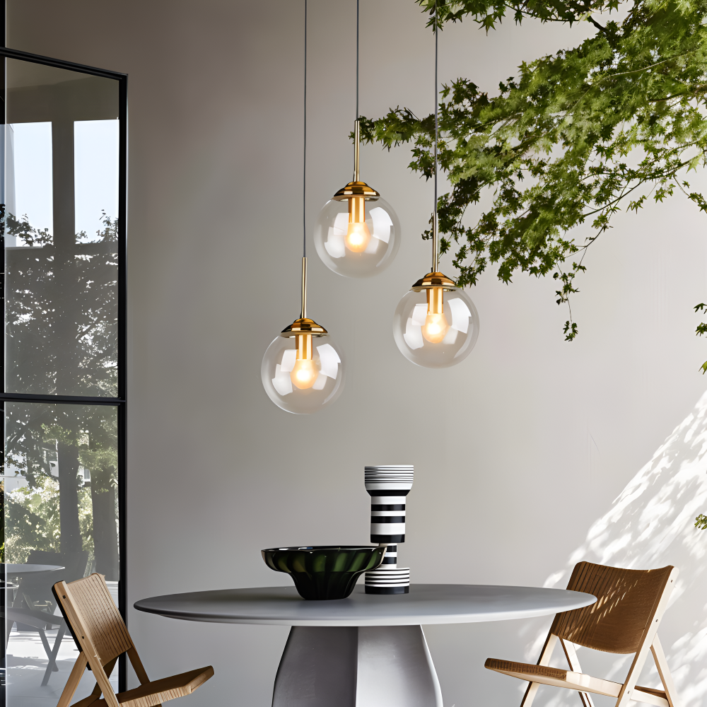 BalLoft Pendelleuchte - Nordische LED Glas Hängelampe - Dekorative Beleuchtung