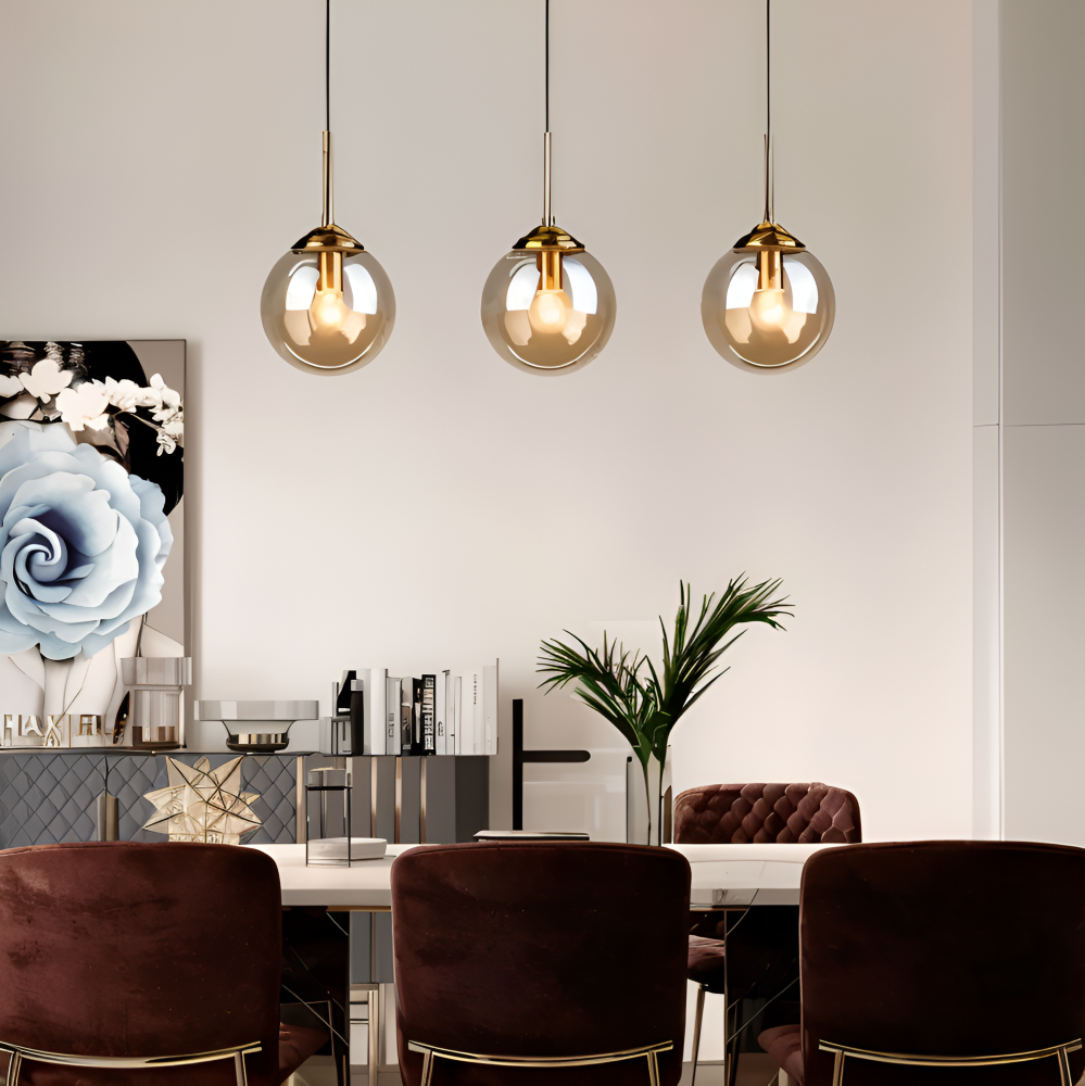 BalLoft Pendelleuchte - Nordische LED Glas Hängelampe - Dekorative Beleuchtung