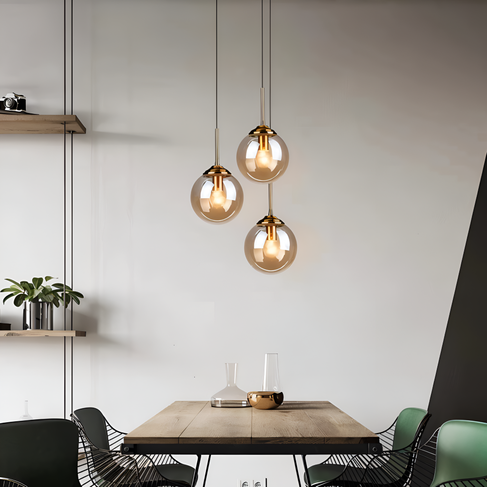 BalLoft Pendelleuchte - Nordische LED Glas Hängelampe - Dekorative Beleuchtung